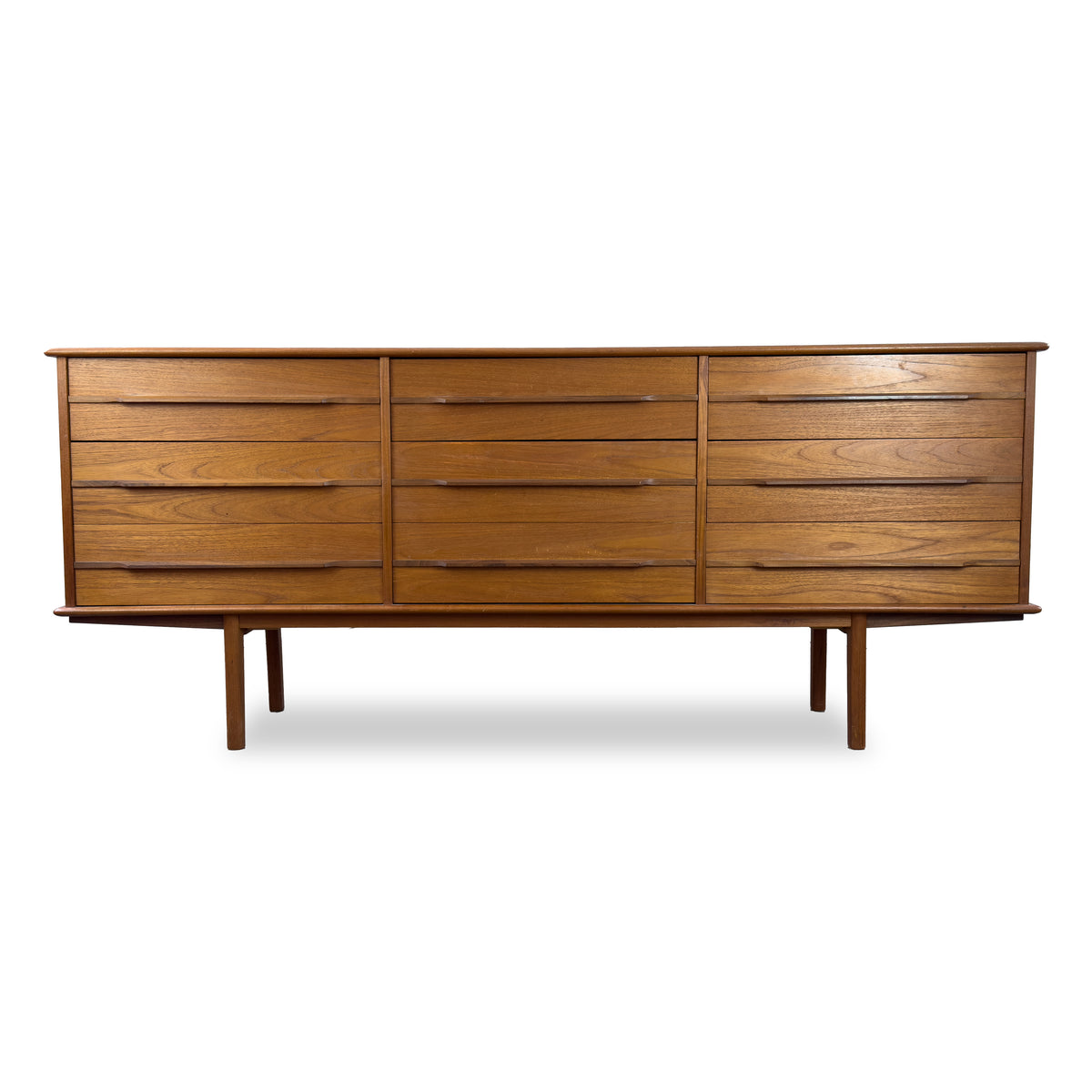 Teak Nine Drawer Dresser