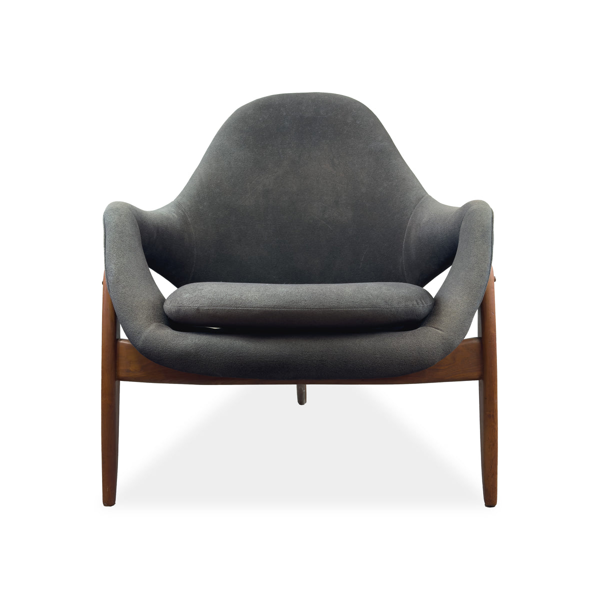 Walnut Lounge Chair by Luigi Tiengo for Cimon