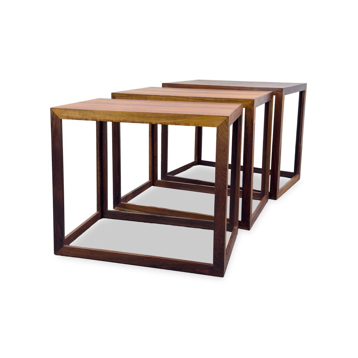 Rosewood Nesting Tables by Jørgen Bækmark