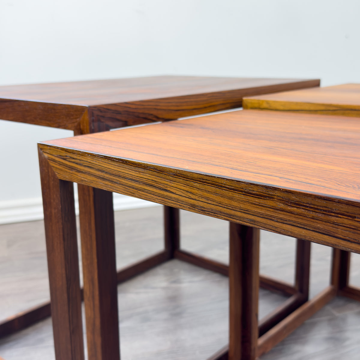 Rosewood Nesting Tables by Jørgen Bækmark