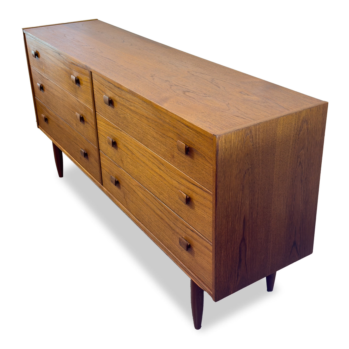 Teak Six Drawer Dresser