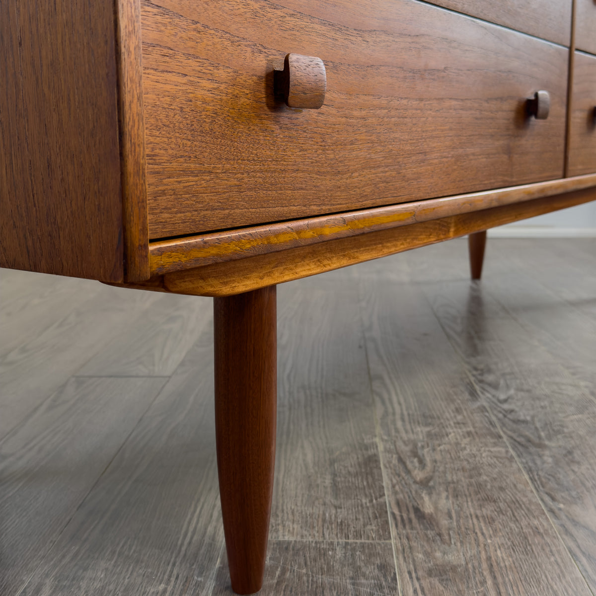 Teak Six Drawer Dresser