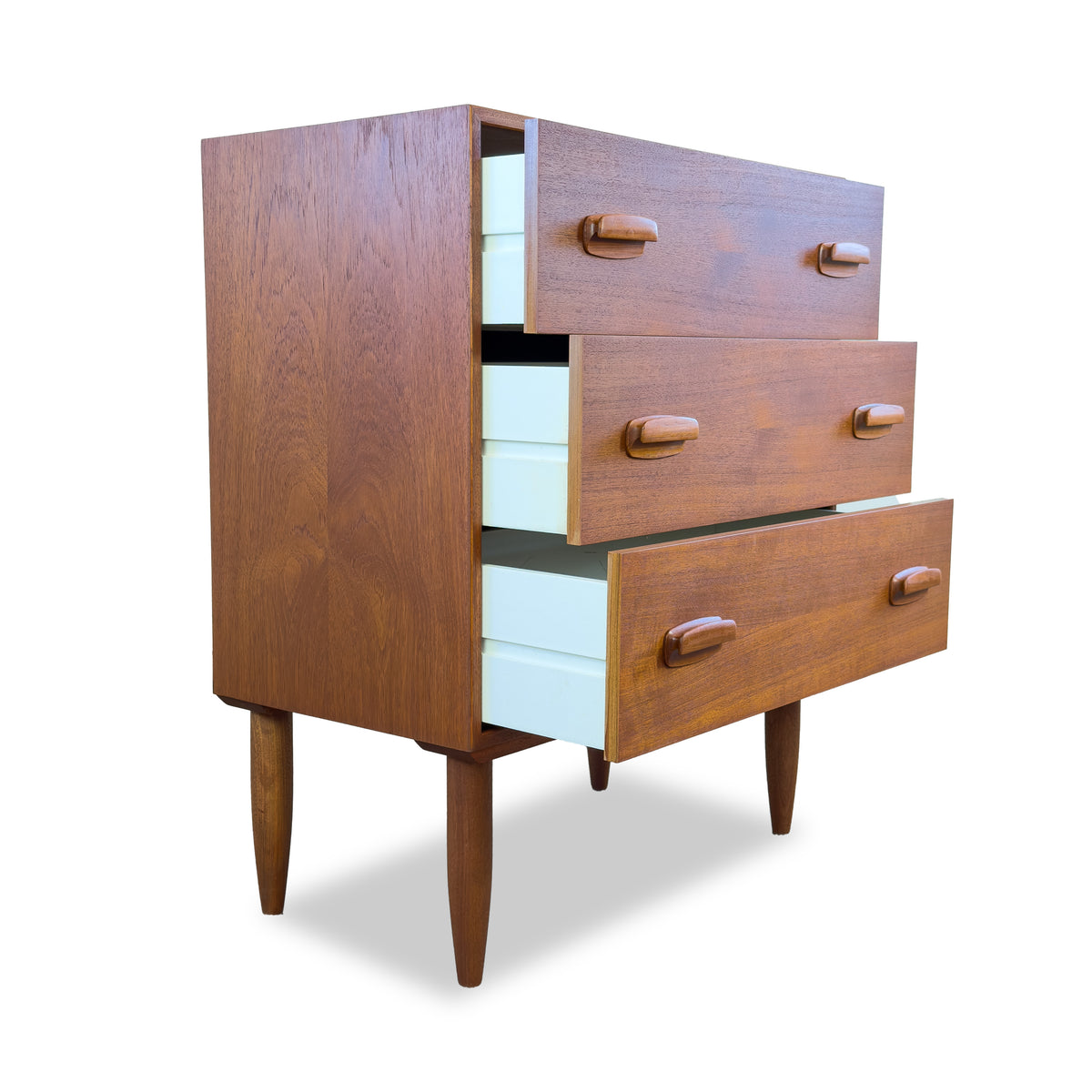 Teak Three Drawer Dresser