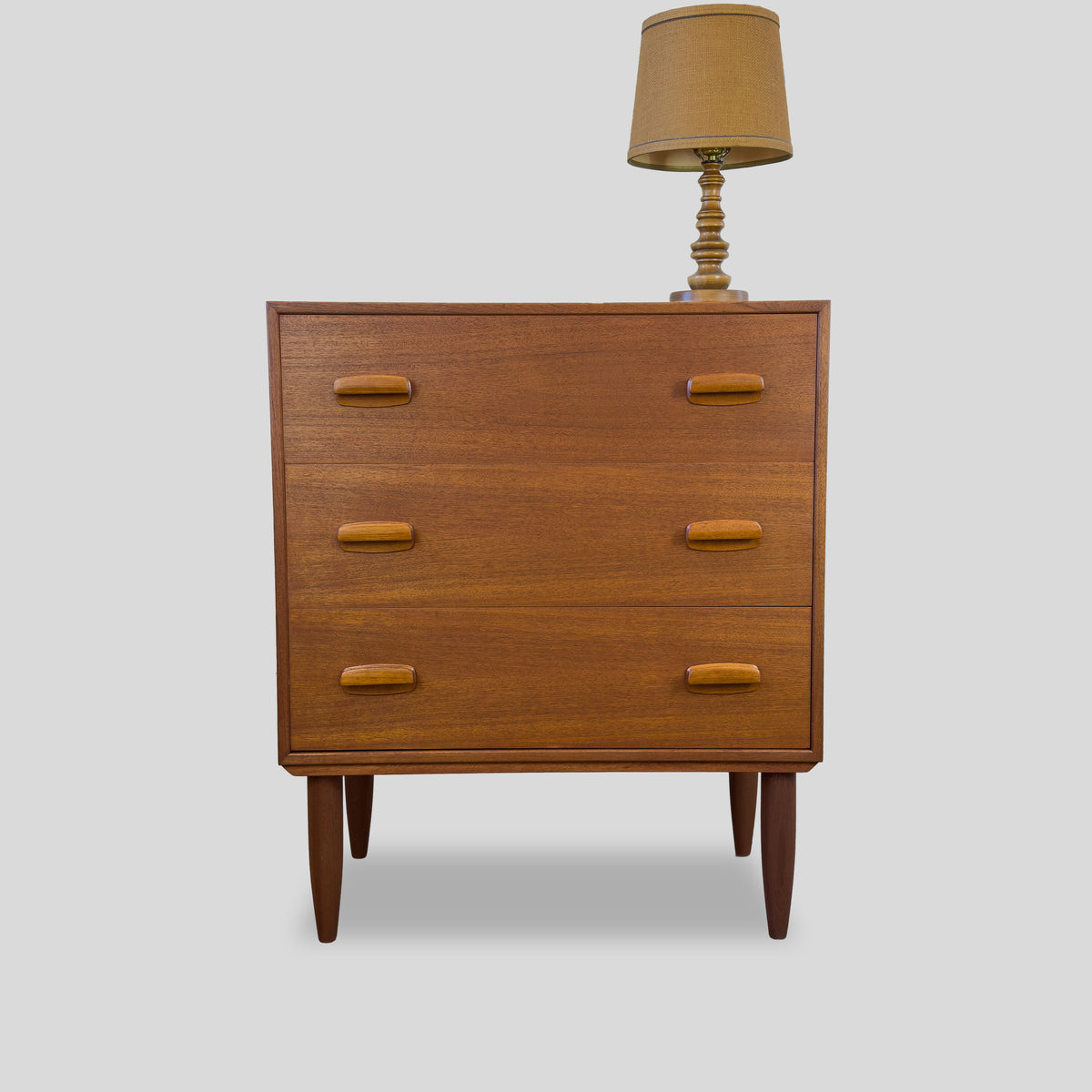 Teak Three Drawer Dresser