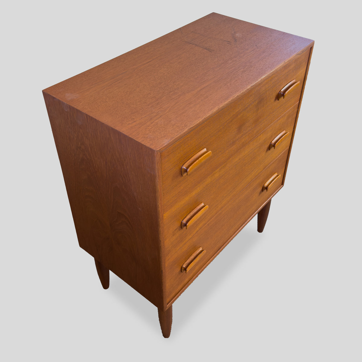 Teak Three Drawer Dresser