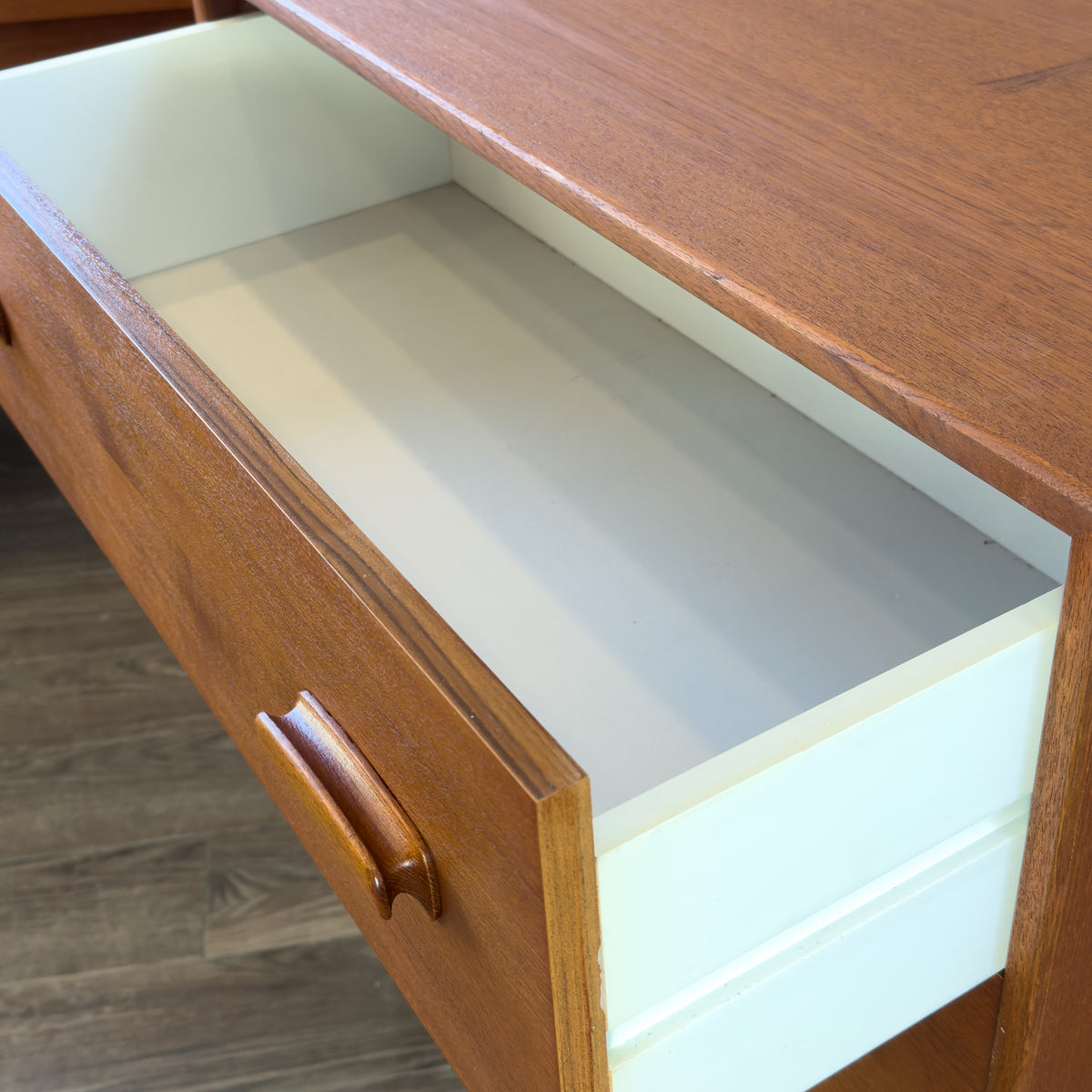 Teak Three Drawer Dresser