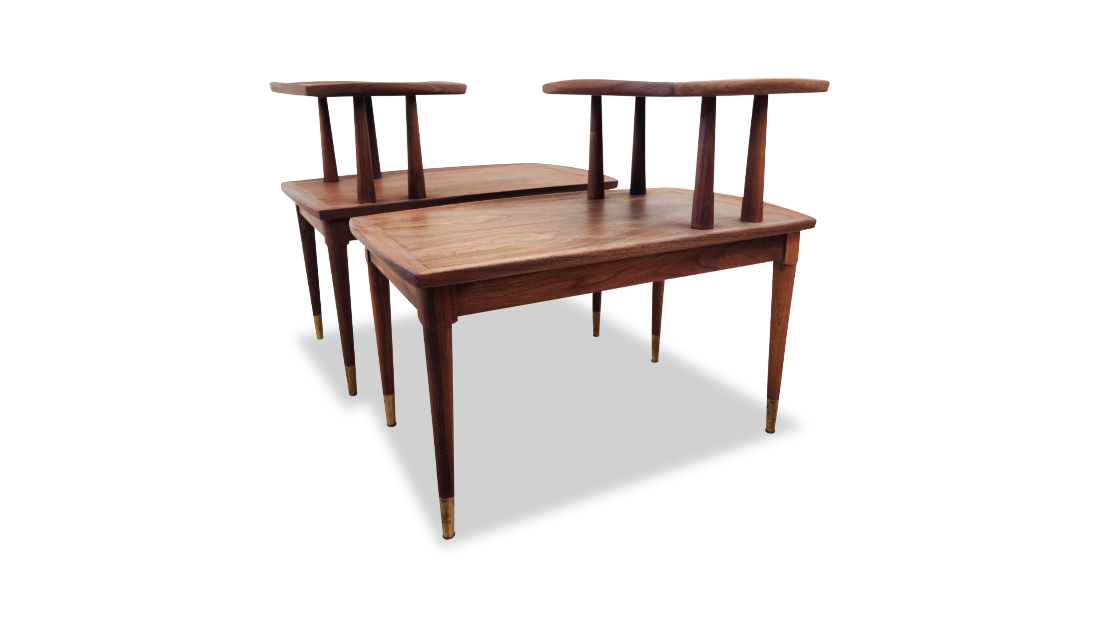 Mid century modern 2 tier end table hotsell