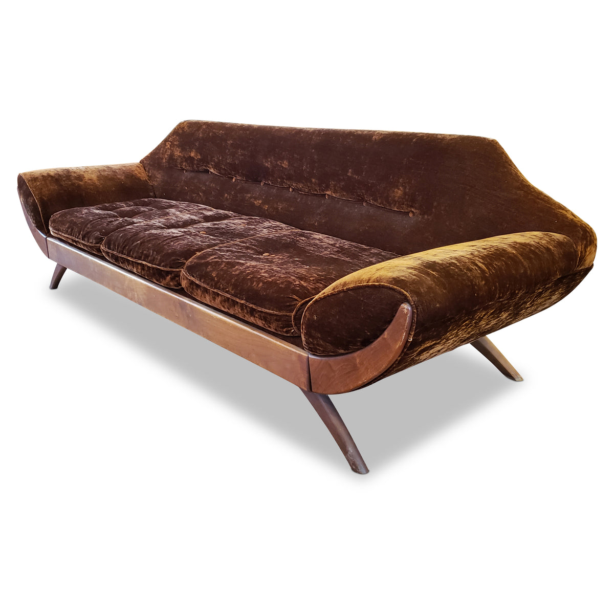 Vintage Mid Century Gondola Sofa 