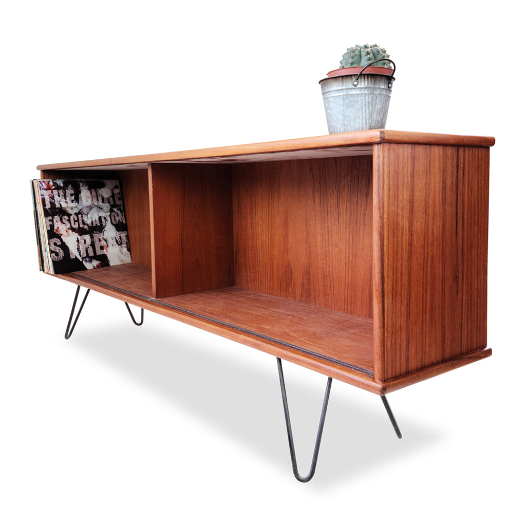 mid century sideboard with hairpin legs