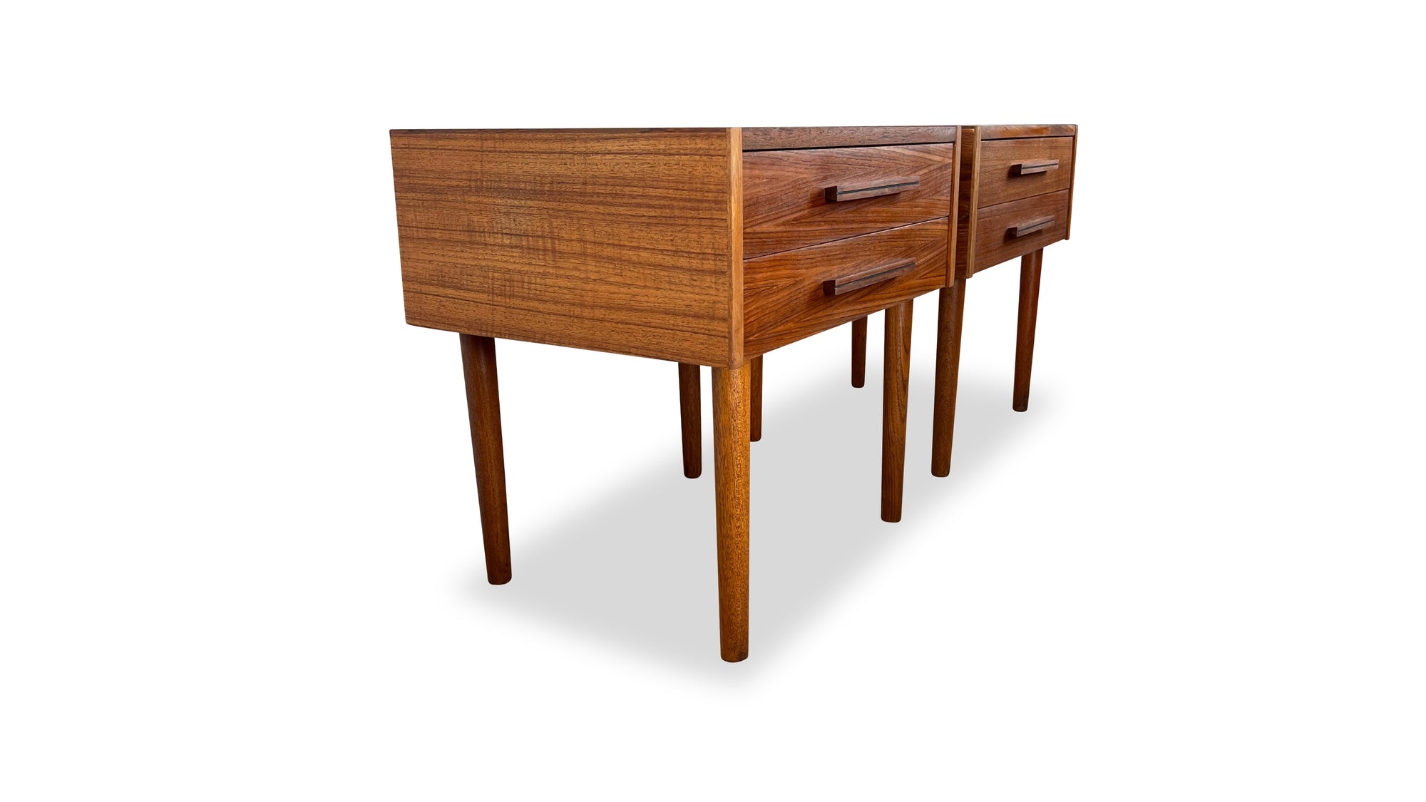 Pair of Teak Nightstands/End Tables