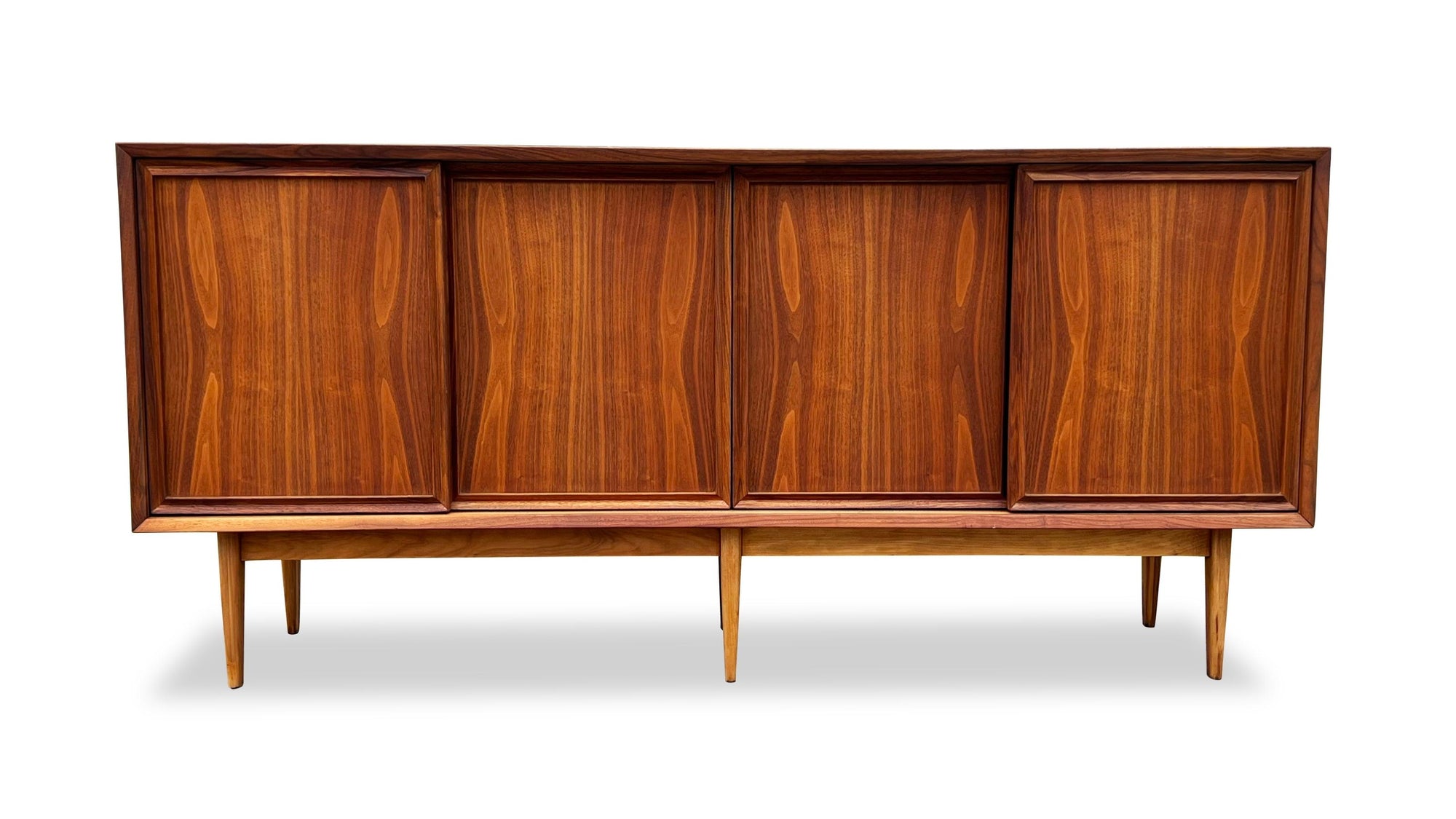 vintage mid century walnut sideboard by honderich